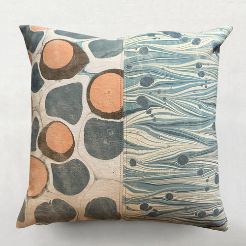 Hand Marbled One of a Kind Pillow No. MP604