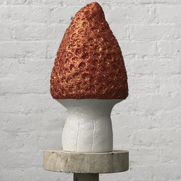 Cone Head Glitter Mushroom in Copper Gold