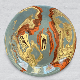 Marbled Dinner Plate in Macao (PD 1113)