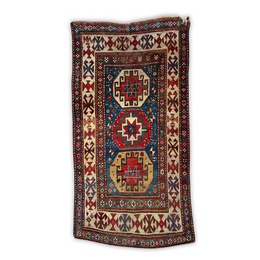 3'9" x 7'2" 20th Century Caucasian Kazak Rug