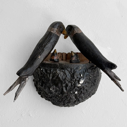 Early 20th-century Black Forest Carved Bird's Nest (BFB-13)
