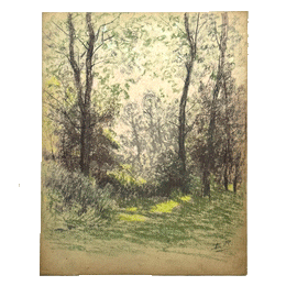 Evert Rabbers Early 20th-century Landscape Drawing (ER2414)