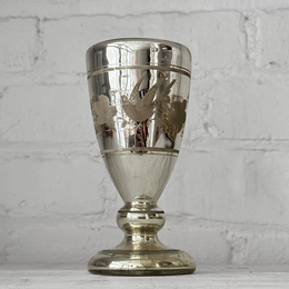 19th-century Mercury Glass Footed Vase (M-16)