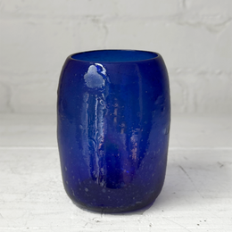 Herati Glass Tumbler in Lapis Blue