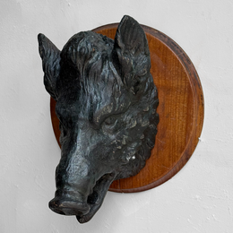 Early 20th-century Black Forest Carved Boar (BFBO-01)