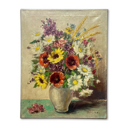 Mid 20th-century Dutch Floral Still Life Painting