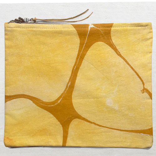 Hand Marbled One of a Kind Zipper Pouch (#212)