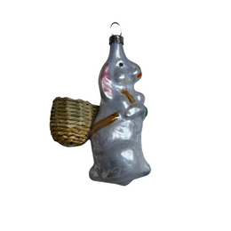 Nostalgic Rabbit Ornament with Basket