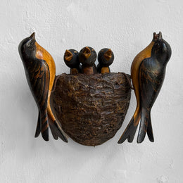 Mid 20th-century Black Forest Carved Bird's Nest (BF-602)