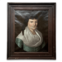 18th-century American Portrait of Betty Ferriss Bostwick by Richard Jennys (1734–1809)