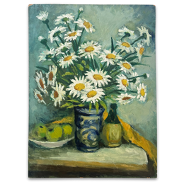 Mid 20th-century Dutch Daisies Still Life Painting