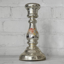 19th-century Mercury Glass Candle Holder (M-03)