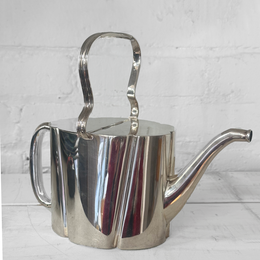 Antique Silver-Plated Watering Can Teapot
