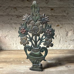 19th-century Spain Continental Tole Floral Altar Ornament (#3)