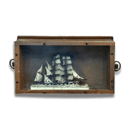 Early 20th-century Tiny American Ship Diorama
