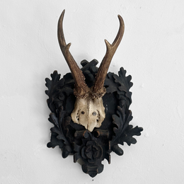 Black Forest Antlers on Carved Plaque (#550)