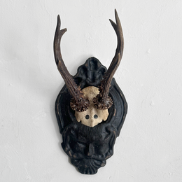 Black Forest Antlers on Carved Plaque (#558)