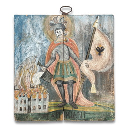 19th-century Austrian St. Florian Fire Protector Painting