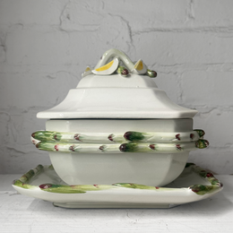 Antique Italian Asparagus Tureen Set