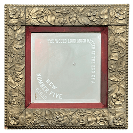 Early 20th Century American 20.5" H Arts & Crafts Cigar Mirror