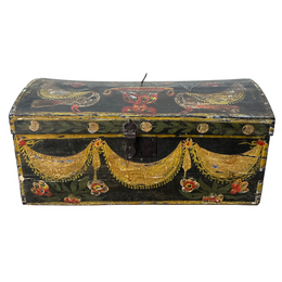 18th Century French Painted Trunk