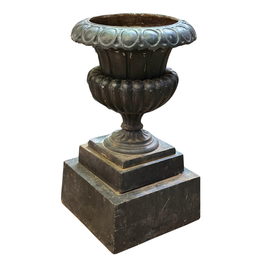 19th-century Cast Iron Garden Urn