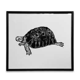 Hugo Guinness "Turtle" Linocut in a Vintage Frame