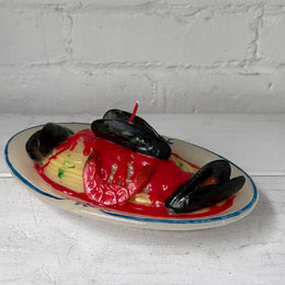 Pasta with Prawns and Mussels Candle