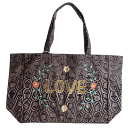 CSAO Kossiwa "Love" Embroidered Tote Bag CHB08