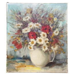 Mid 20th-century Dutch Floral Still Life Painting