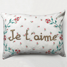 CSAO "Je t'aime" Embroidered Cushion CS59
