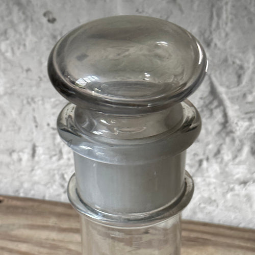 19th Century French Narrow Glass Jar with Stopper (A)