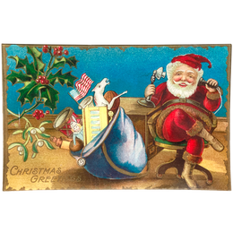 Christmas Greetings (Santa on the Phone) - FINAL SALE