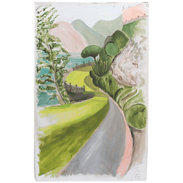 "Lake Como Villa Babianello I" Painted Backdrop by Virginia Johnson