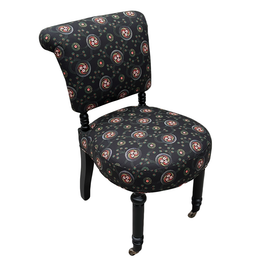 Pair of Custom John Derian for Cisco Brothers Leaf Chair in Decor Barbares Fabric