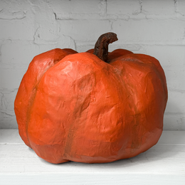 Large Papier-Mâché Pumpkin