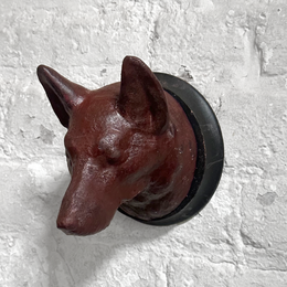 Black Forest Carved Red Fox Head (F52)