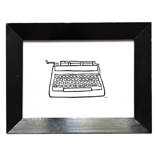 "Electric Typewriter" in Antique Frame