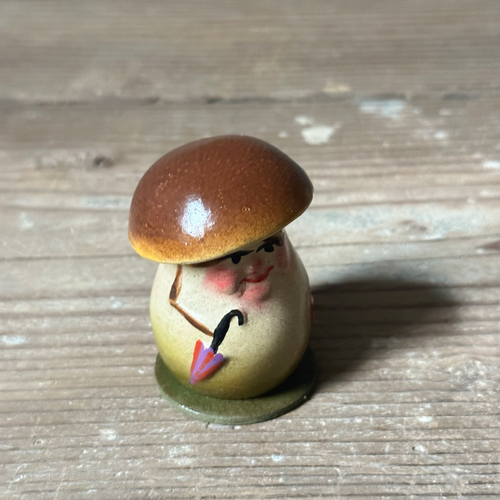 Small Papier-Mâché Brown Mushroom Candy Box