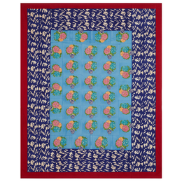 Lisa Corti X La Minervetta Blue Pot Sky Cotton Panel 220 x 270cm