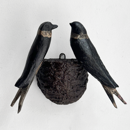 Black Forest Carved Birds Nest (N539)