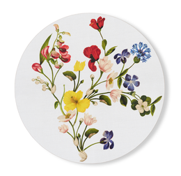 Summerill & Bishop x John Derian 'Wildflower' Round Cork-Backed Placemat in White