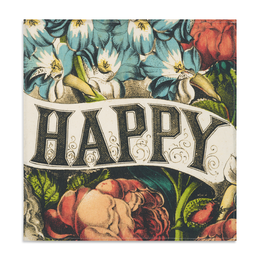 Summerill & Bishop x John Derian "Happy" Linen Napkin Set of 6