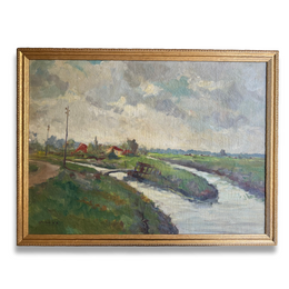 Early 20th-century Dutch Landscape Painting by Stephanus Kip (1914-1981)