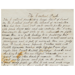 Central Park Essay (p 33)