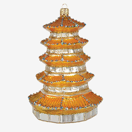 Pagoda with Gold Roof Ornament