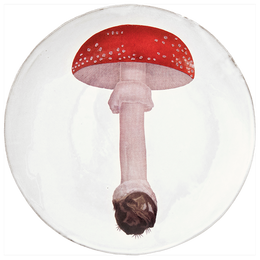 Agaric Fausse Orange Umbrella Dinner Plate