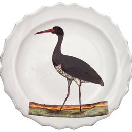 Black Stork Soup Plate