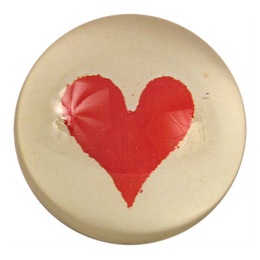 Heart handmade decoupage dome paperweight 
