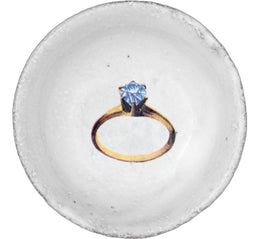 This ring dish has 19th-century inspired images perfectly complement the handmade ceramics